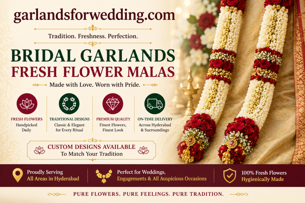 bridal garlands, fresh flower malas